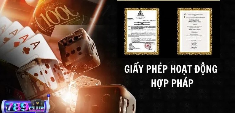 Giấy phép hoạt động 789Club cấp bởi cơ quan hàng đầu